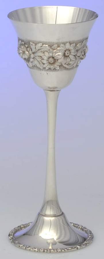 Stieff Rose (Sterling, 1892, Hollowware) Sterling Wine Goblet by Kirk Stieff-1