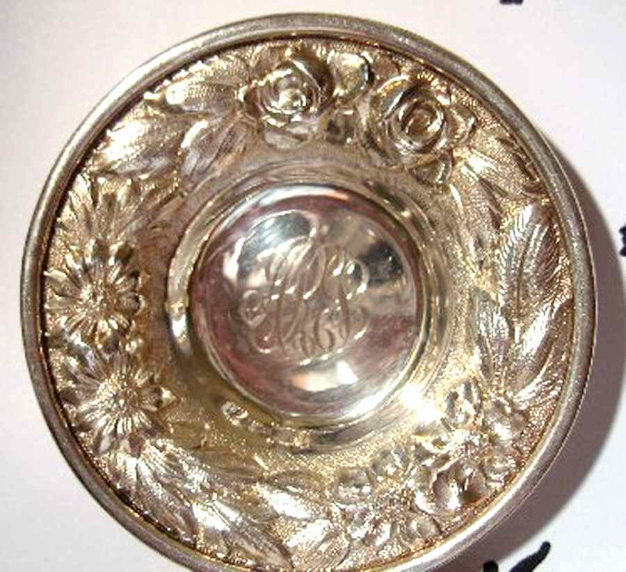 Stieff Rose (Sterling, 1892, Hollowware) Nut Dish by Kirk Stieff-1