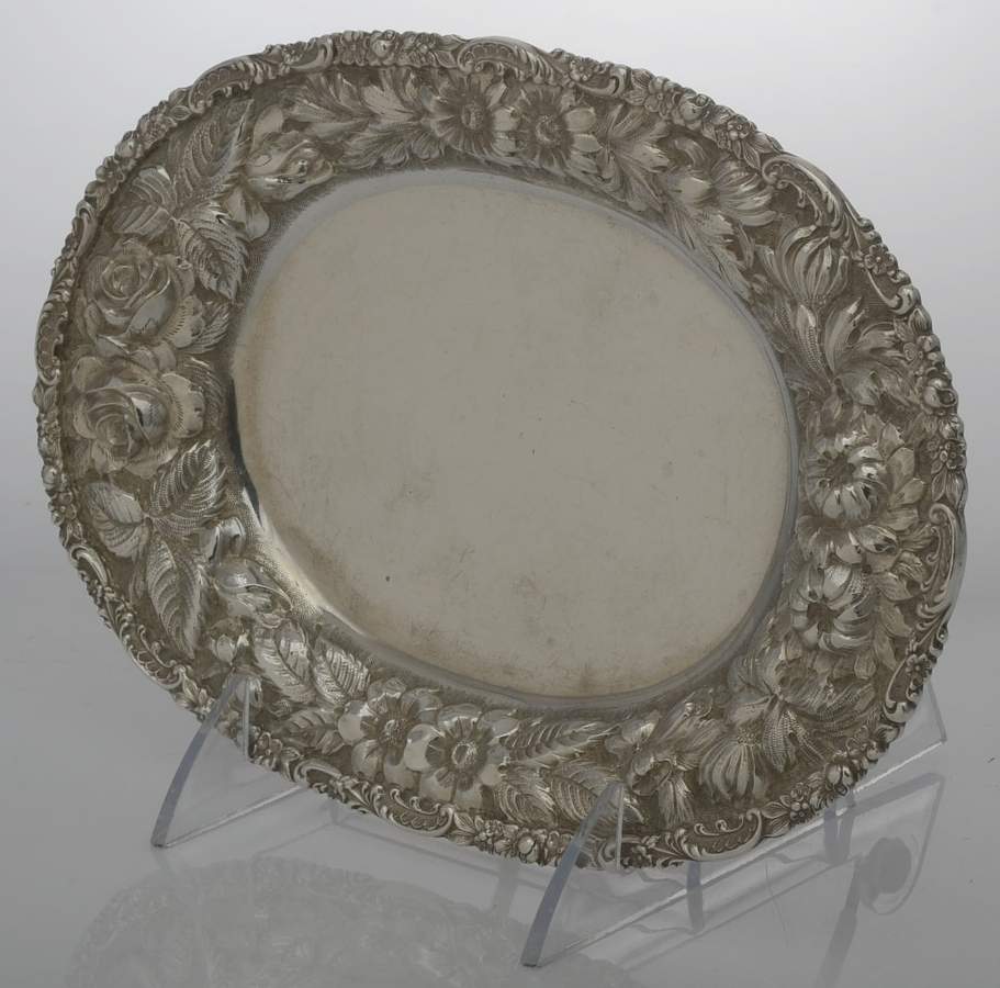 Stieff Rose (Sterling, 1892, Hollowware) Underplate for Gravy Boat by Kirk Stieff-1