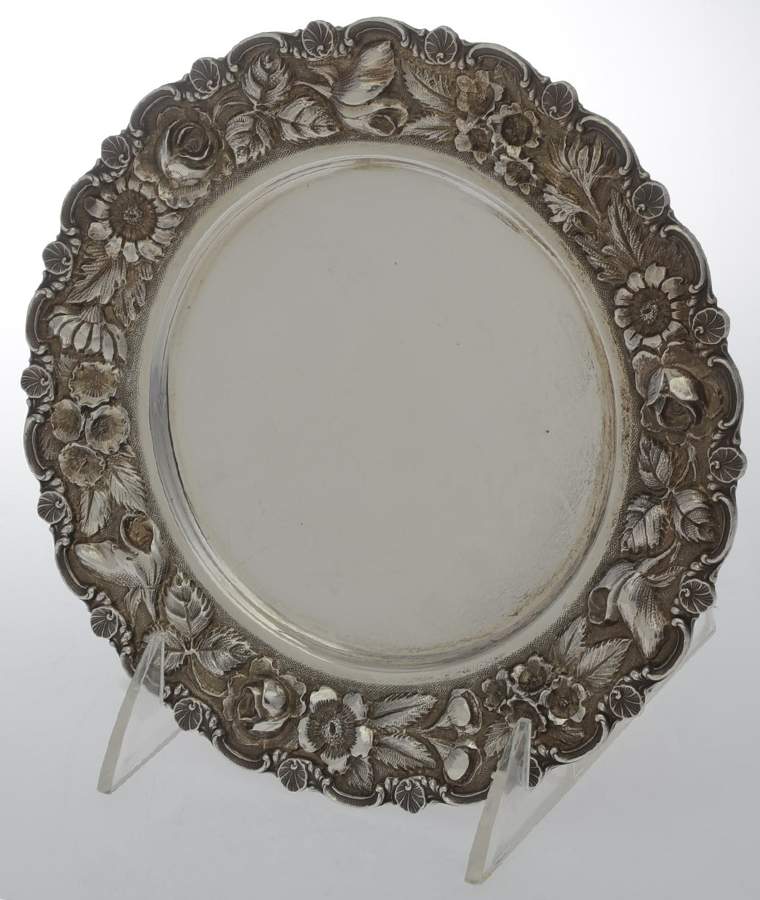 Stieff Rose (Sterling, 1892, Hollowware) 7" Salad Plate by Kirk Stieff-1