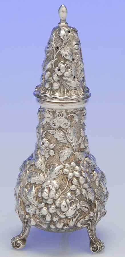 Stieff Rose (Sterling, 1892, Hollowware) Salt Shaker by Kirk Stieff-1