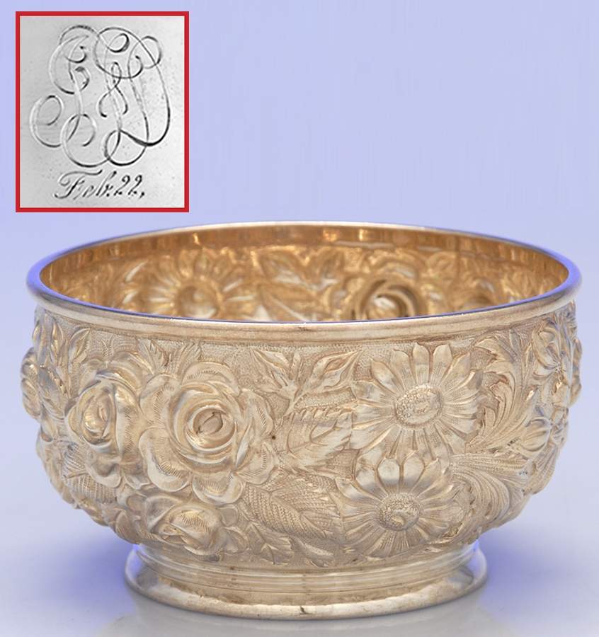 Stieff Rose (Sterling, 1892, Hollowware) Waste Bowl by Kirk Stieff-1