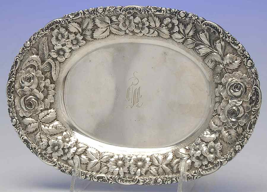 Stieff Rose (Sterling, 1892, Hollowware) Underplate for Gravy Boat by Kirk Stieff-1