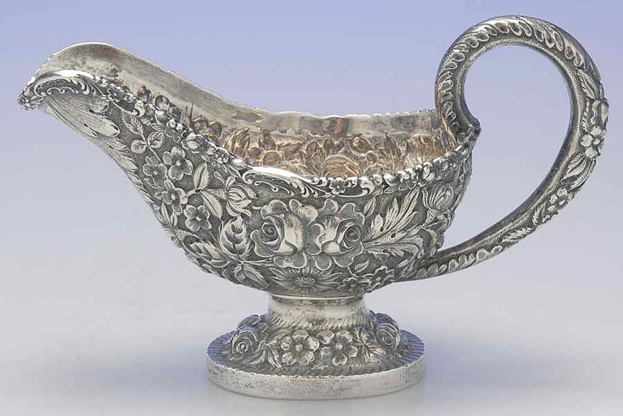 Stieff Rose (Sterling, 1892, Hollowware) Gravy Boat No Underplate by Kirk Stieff-1
