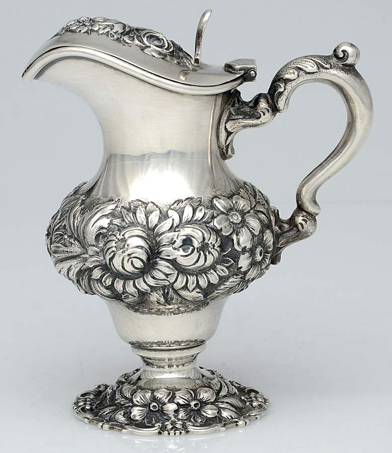 Stieff Rose (Sterling, 1892, Hollowware) Creamer & Hinged Lid by Kirk Stieff-1