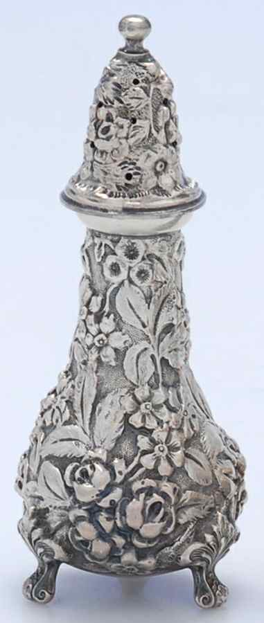 Stieff Rose (Sterling, 1892, Hollowware) Salt Shaker by Kirk Stieff-1