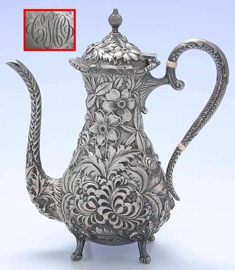 Stieff Rose (Sterling, 1892, Hollowware) Mini Coffee Pot by Kirk Stieff-1