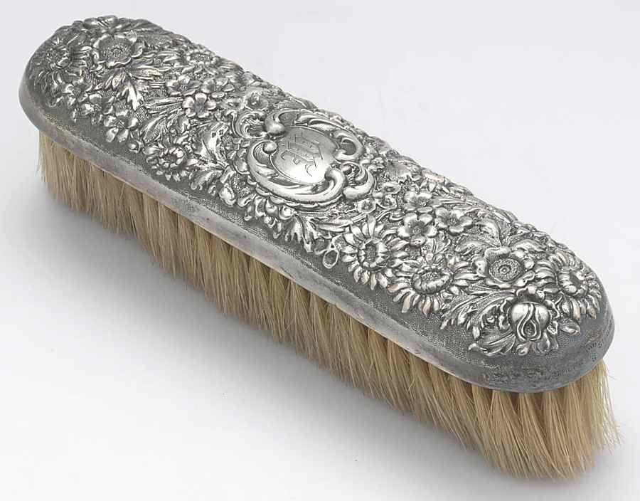 Stieff Rose (Sterling, 1892, Hollowware) Clothes Brush by Kirk Stieff-1