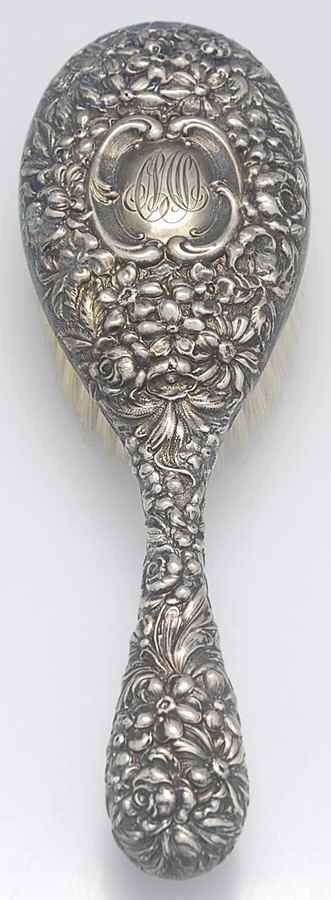 Stieff Rose (Sterling, 1892, Hollowware) Hair Brush by Kirk Stieff-1