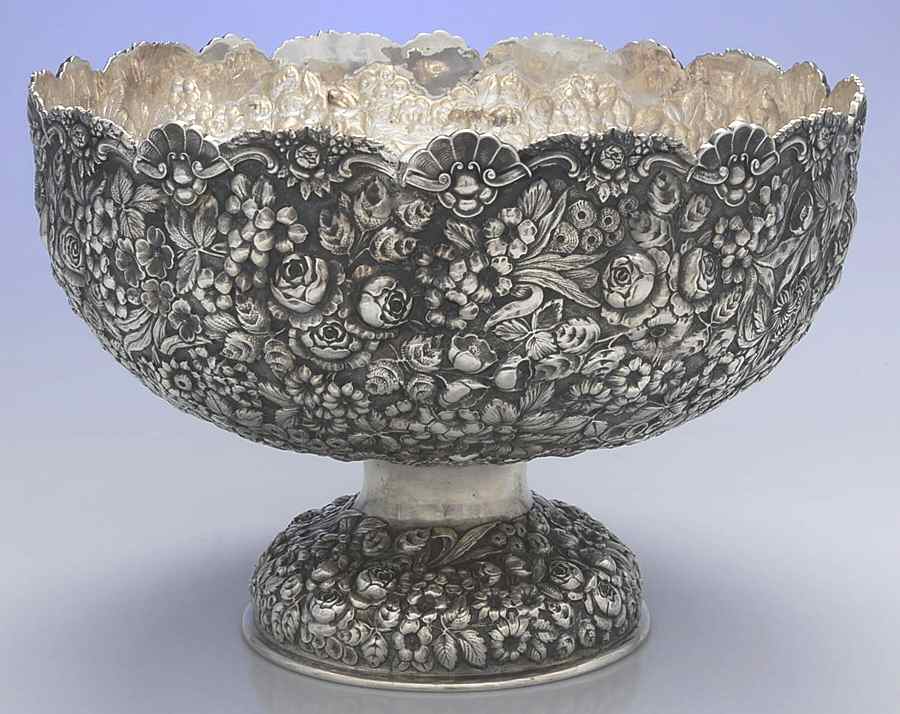 Stieff Rose (Sterling, 1892, Hollowware) Punch Bowl by Kirk Stieff-1