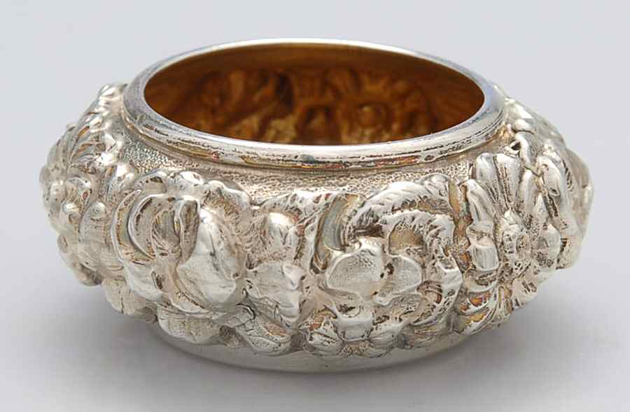Stieff Rose (Sterling, 1892, Hollowware) Open Salt Individual by Kirk Stieff-1