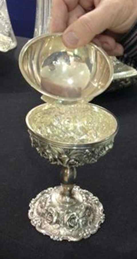 Stieff Rose (Sterling, 1892, Hollowware) Sorbet & Liner by Kirk Stieff-1