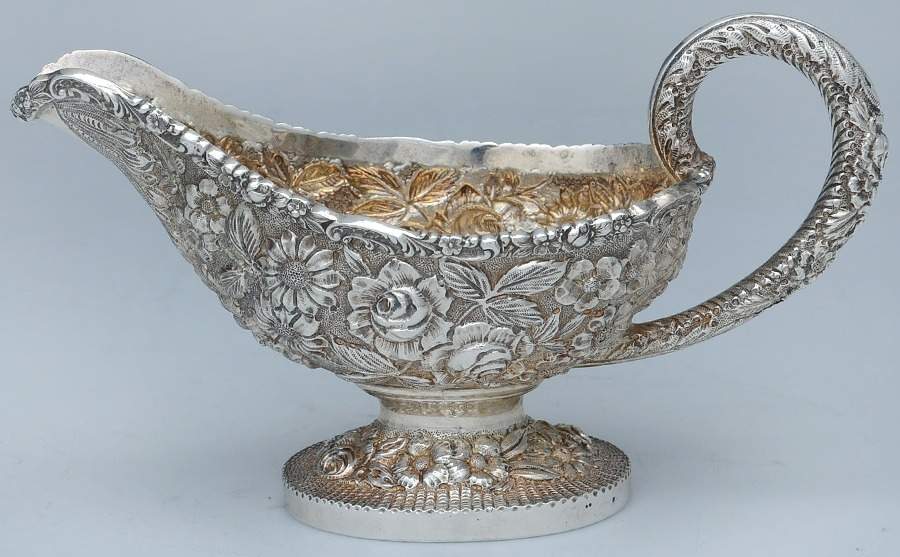 Stieff Rose (Sterling, 1892, Hollowware) Gravy Boat No Underplate by Kirk Stieff-1