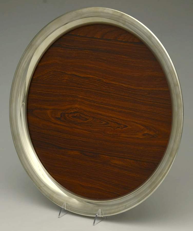 Colonial (Pewter, Hollowware) 18" Round Tray by Kirk Stieff-1