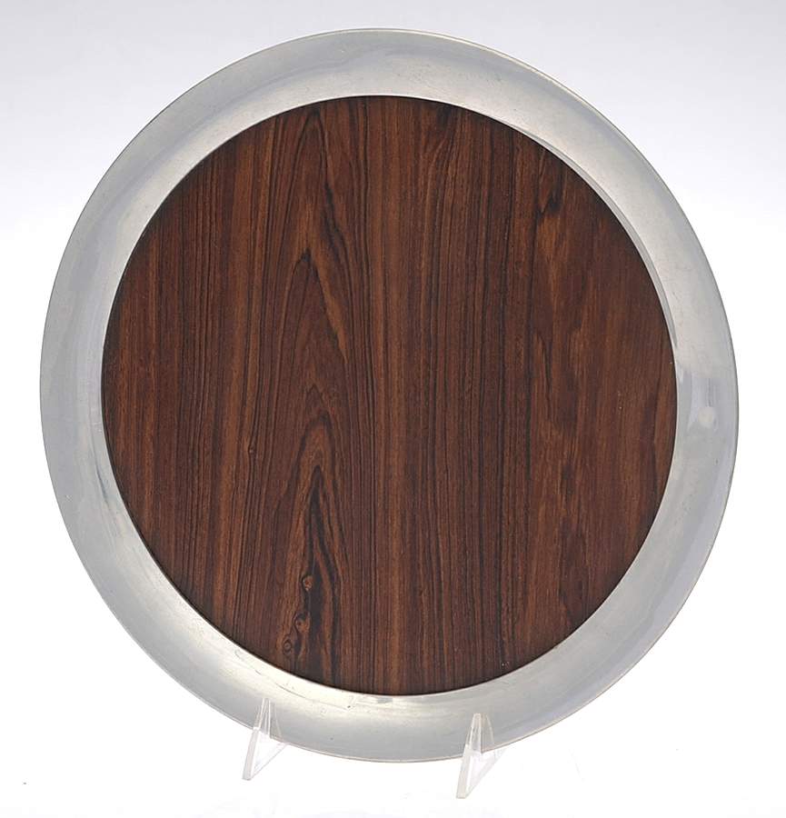 Colonial (Pewter, Hollowware) 12" Round Tray by Kirk Stieff-1