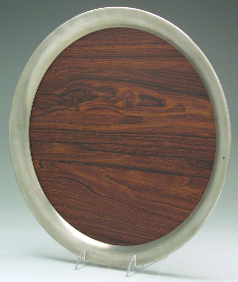 Colonial (Pewter, Hollowware) 16" Round Tray by Kirk Stieff-1