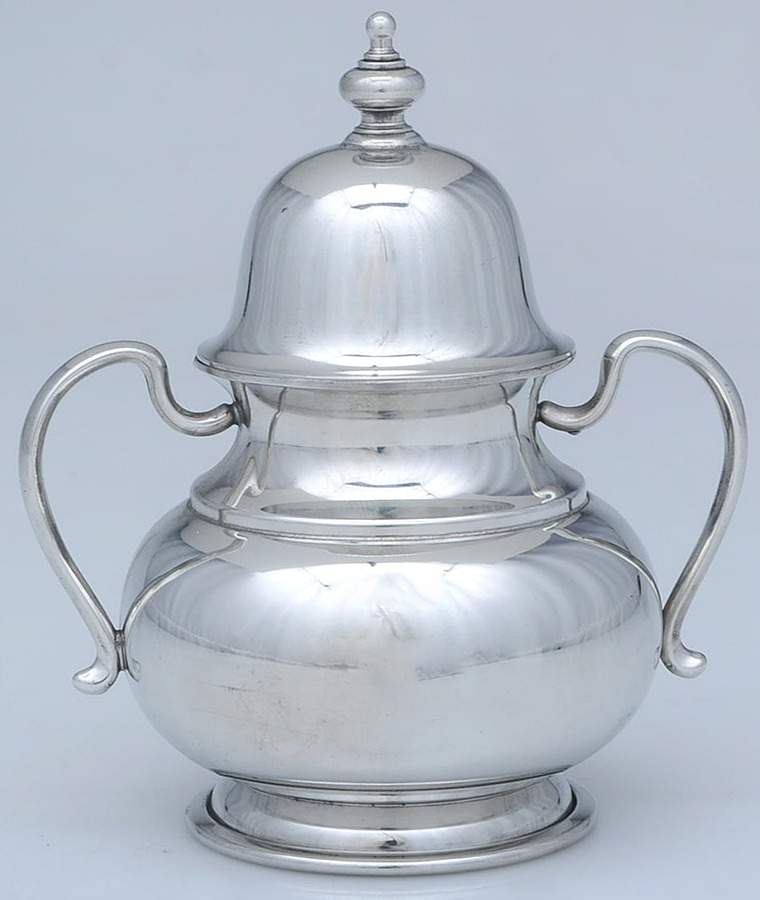 Old Annapolis (Pewter, Hollowware) Sugar Bowl with Lid by Kirk Stieff-1