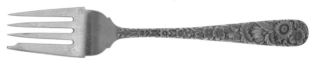 Repousse (Sterling, 1924, S.Kirk & Son, Inc.) Individual Salad Fork by Kirk Stieff-1
