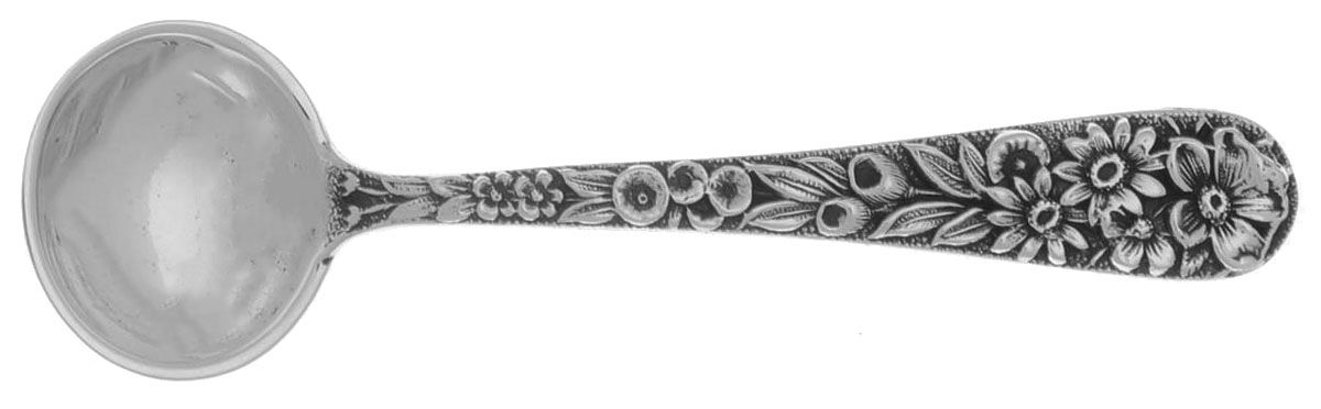 Repousse (Sterling, 1924, S.Kirk & Son, Inc.) Master Salt Spoon by Kirk Stieff-1