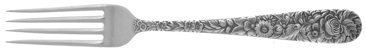 Repousse (Sterling, 1924, S.Kirk & Son, Inc.) Fork by Kirk Stieff-1