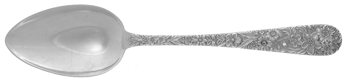 Repousse (Sterling, 1924, S.Kirk & Son, Inc.) Tablespoon (Serving Spoon) Medium by Kirk Stieff-1