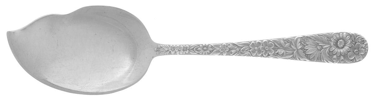 Repousse (Sterling, 1924, S.Kirk & Son, Inc.) Large Solid Jelly Server by Kirk Stieff-1
