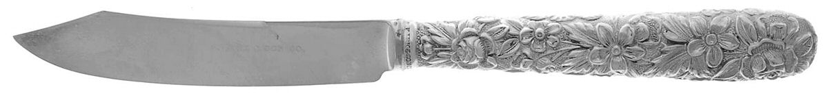 Repousse (Sterling, 1924, S.Kirk & Son, Inc.) Individual Fruit Knife with Silverplate Blade by Kirk Stieff-1