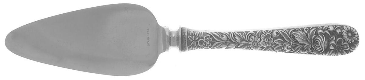 Repousse (Sterling, 1924, S.Kirk & Son, Inc.) Cheese Server with Stainless Blade by Kirk Stieff-1