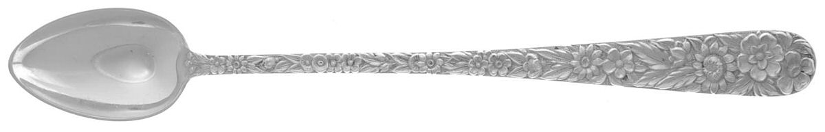 Repousse (Sterling, 1924, S.Kirk & Son, Inc.) Iced Tea Spoon by Kirk Stieff-1