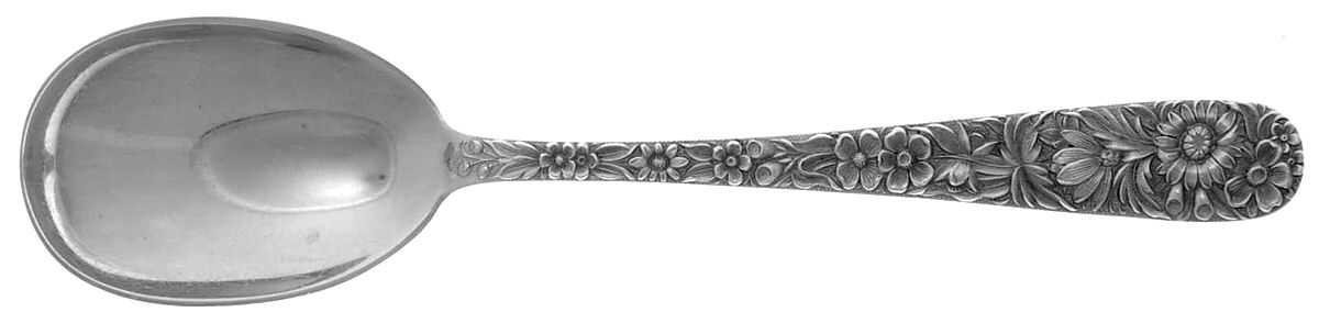Repousse (Sterling, 1924, S.Kirk & Son, Inc.) Sugar Spoon by Kirk Stieff-1