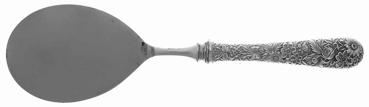 Repousse (Sterling, 1924, S.Kirk & Son, Inc.) Egg Server with Stainless Blade by Kirk Stieff-1