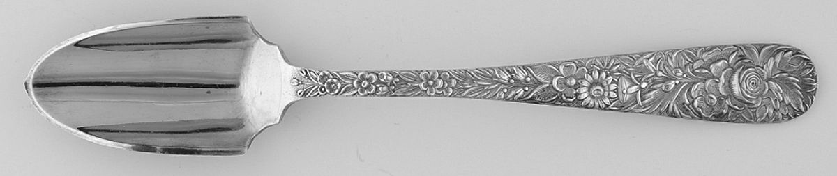 Repousse (Sterling, 1924, S.Kirk & Son, Inc.) Solid Cheese Scoop by Kirk Stieff-1