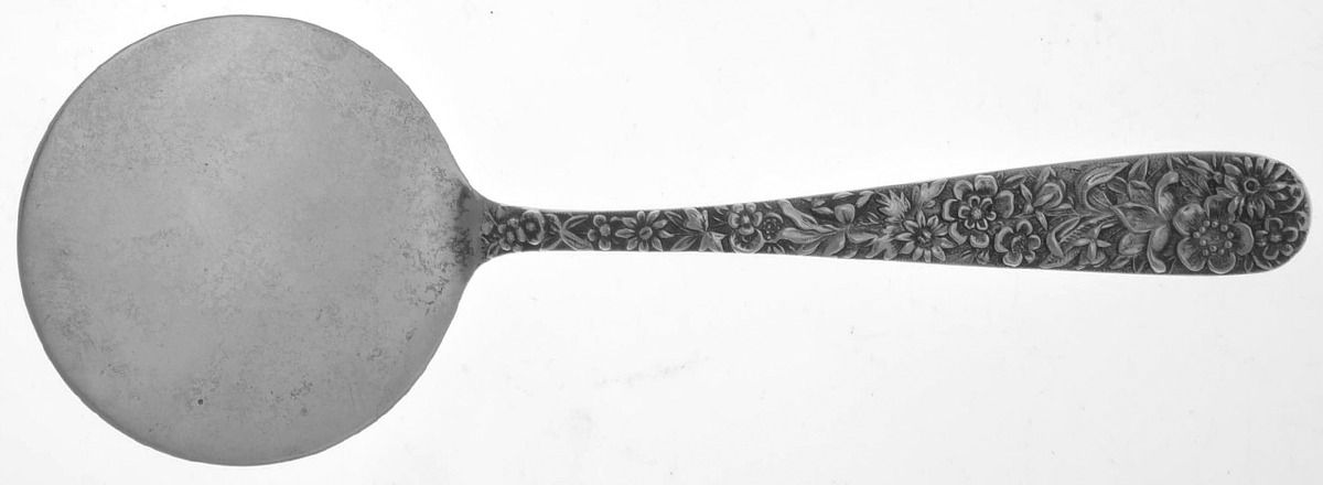 Repousse (Sterling, 1896, 925-1000) Solid Hot Cake Server Large by Kirk Stieff-1
