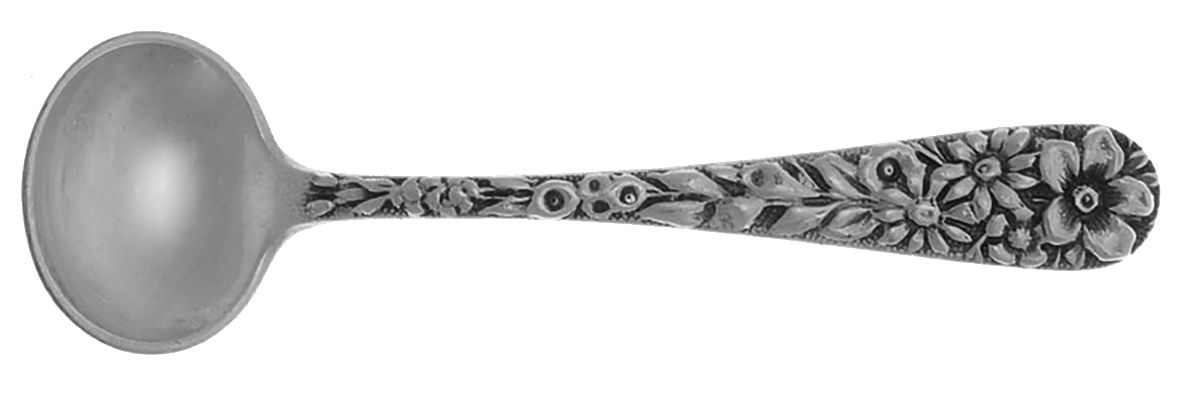 Repousse (Sterling, 1896, 925-1000) Master Salt Spoon by Kirk Stieff-1