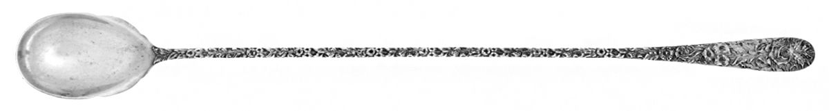 Repousse (Sterling, 1896, 925-1000) Long Handled Lemonade Serving Spoon by Kirk Stieff-1