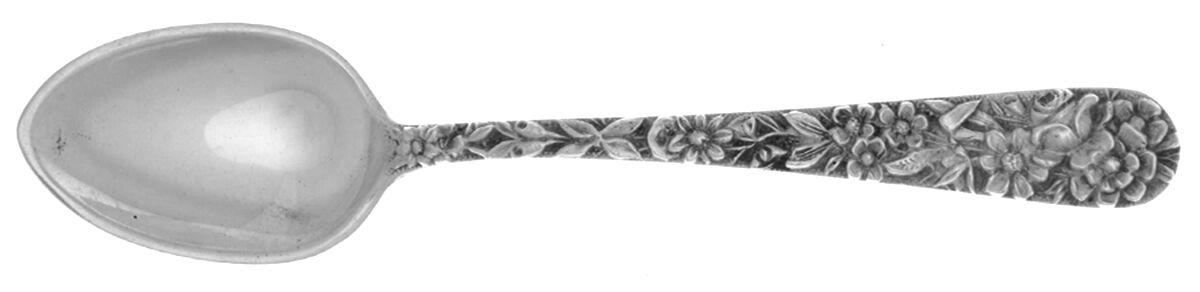 Repousse (Sterling, 1896, 925-1000) Monogram Demitasse Spoon by Kirk Stieff-1