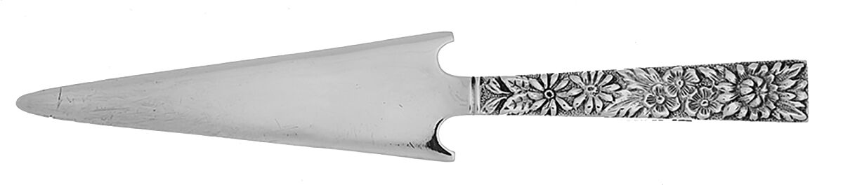 Repousse (Sterling, 1896, 925-1000) Medium Paper Cutter Solid Piece with Square Tip by Kirk Stieff-1