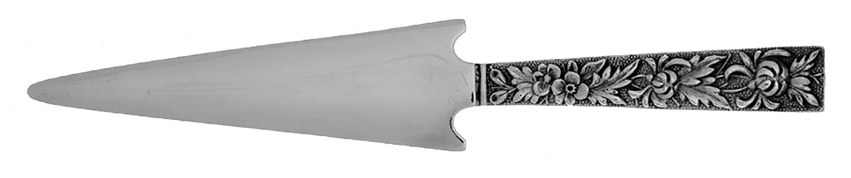 Repousse (Sterling, 1896, 925-1000) Medium Paper Cutter Solid Piece with Square Tip by Kirk Stieff-1