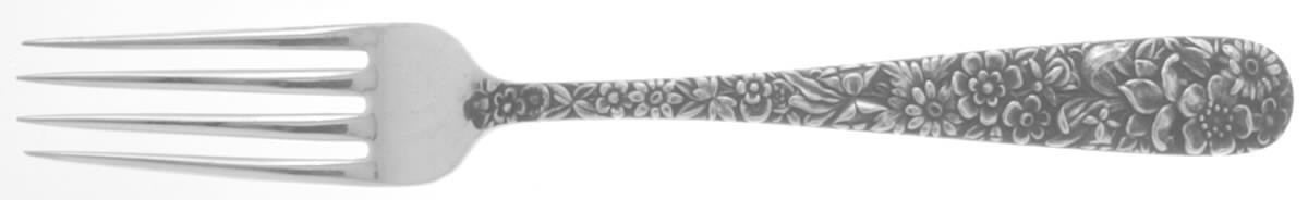 Repousse (Sterling, 1896, 925-1000) Fork by Kirk Stieff-1
