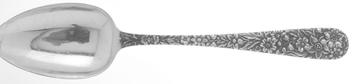 Repousse (Sterling, 1896, 925-1000) Tablespoon (Serving Spoon) Medium by Kirk Stieff-1