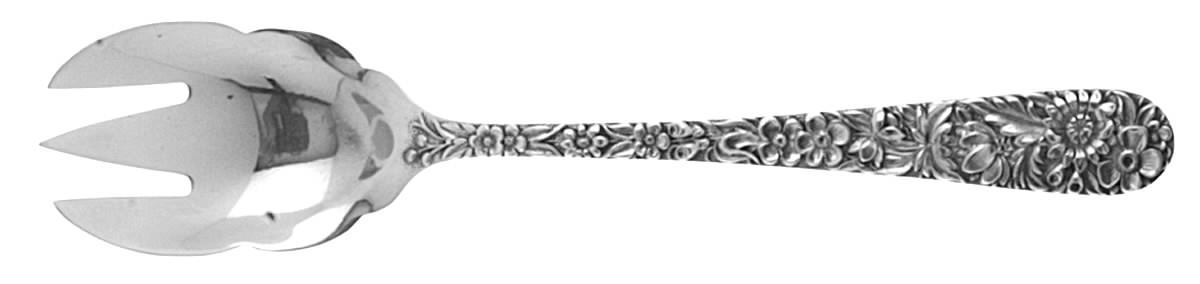 Repousse (Sterling, 1896, 925-1000) Ice Cream Fork by Kirk Stieff-1