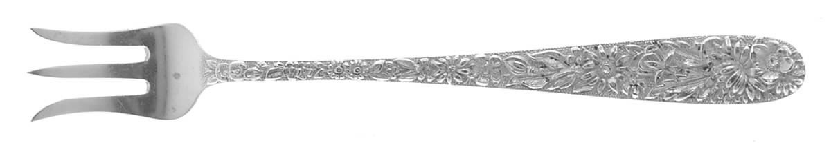 Repousse (Sterling, 1896, 925-1000) Oyster Fork by Kirk Stieff-1