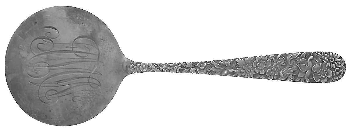 Repousse (Sterling, 1896, 925-1000) Large Solid Hot Cake Server by Kirk Stieff-1