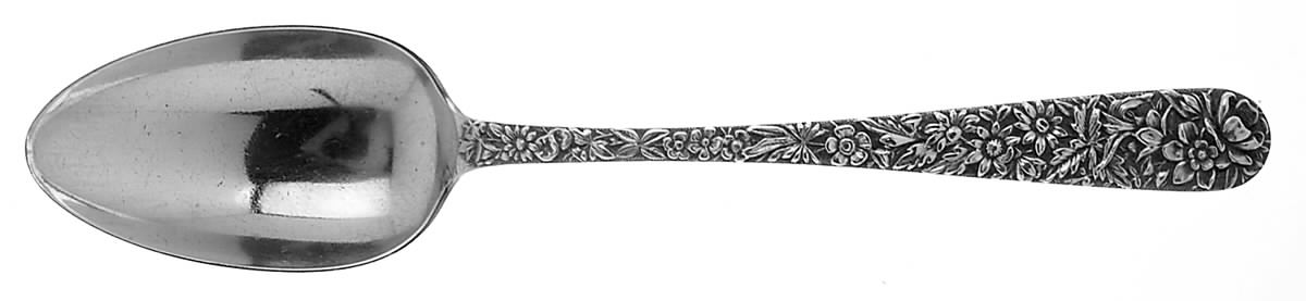 Repousse (Sterling, 1896, 925-1000) Tablespoon (Serving Spoon) Large by Kirk Stieff-1