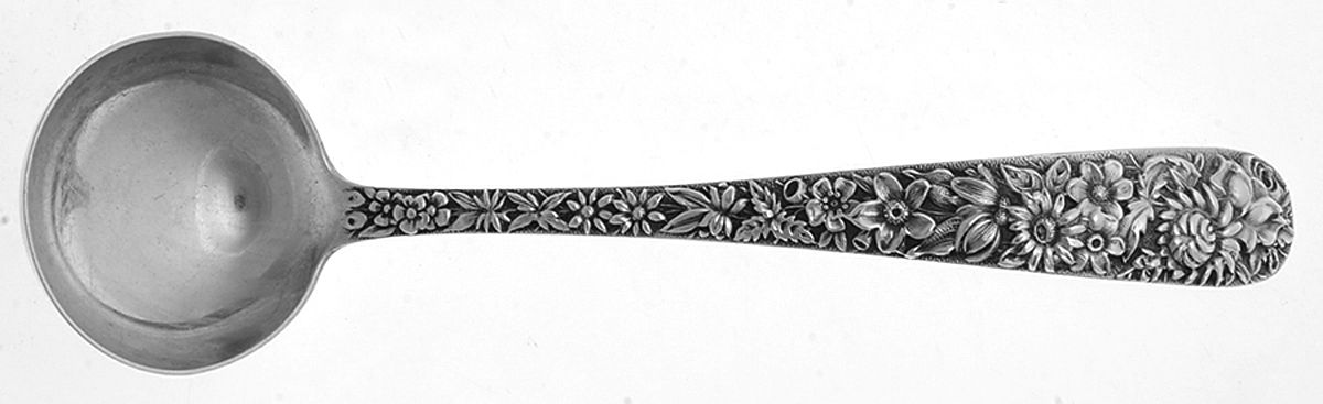 Repousse (Sterling, 1896, 925-1000) Mayonnaise Ladle by Kirk Stieff-1