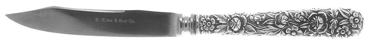 Repousse (Sterling, 1896, 925-1000) Individual Fruit Knife with Stainless Blade by Kirk Stieff-1