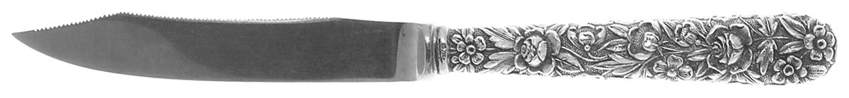 Repousse (Sterling, 1896, 925-1000) Individual Fruit Knife with Stainless Blade by Kirk Stieff-1