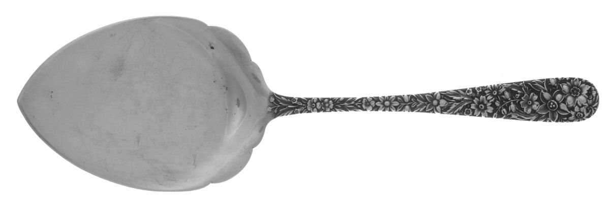 Repousse (Sterling, 1896, 925-1000) Large Solid Pie Knife by Kirk Stieff-1