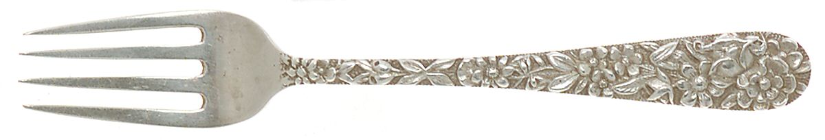 Repousse (Sterling, 1896, 925-1000) Baby Fork by Kirk Stieff-1