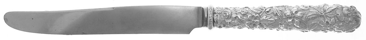 Repousse (Sterling, 1896, 925-1000) Knife-New French/Hollow Full Repousse by Kirk Stieff-1